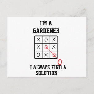 Cartão Postal Sou um jardineiro, sempre encontro uma solução  Ca