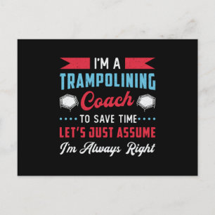 Cartão Postal Sou um treinador de trampoline Gymnast