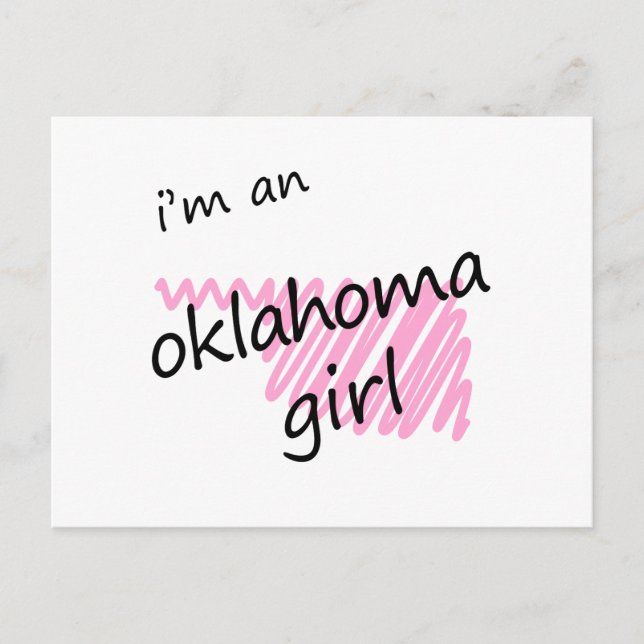 Cartão Postal Sou uma Garota de Oklahoma (Frente)