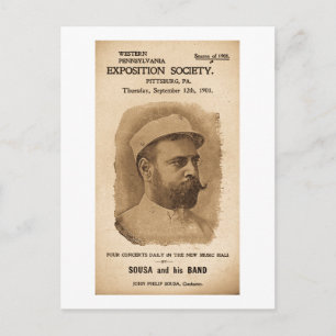 Cartão Postal Sousa e sua Banda 1901 - Vintage Advertisement