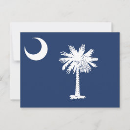 Cartão Postal South Carolina State Flag Crescent Moon