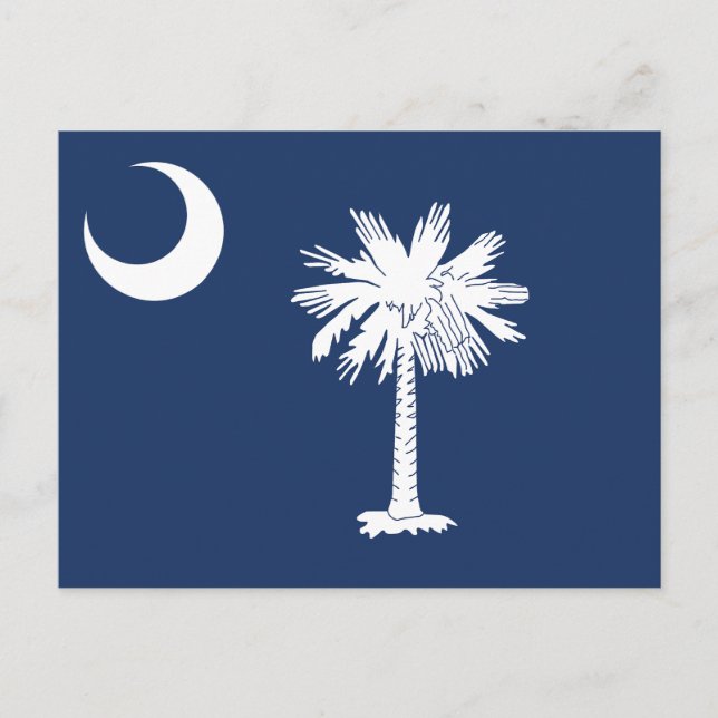 Cartão Postal South Carolina State Flag Crescent Moon (Frente)