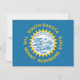 Cartão Postal South Dakota State Flag Golden Rays Souvenir