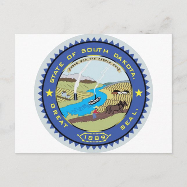 Cartão Postal South Dakota State Seal (Frente)