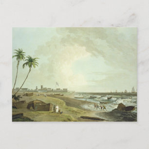Cartão Postal South East View da Forte Rua. George, Madras, plac