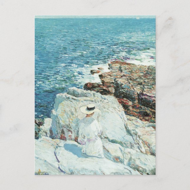 Cartão Postal South Ledges, Appledore, por Frederick Childe Hass (Frente)