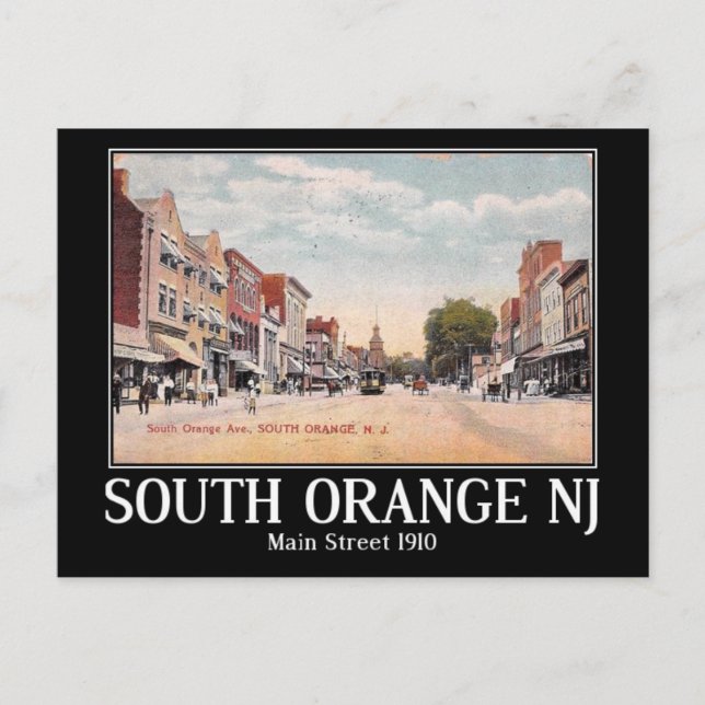 Cartão Postal South Orange, Nova Jersey, Vintage (Frente)