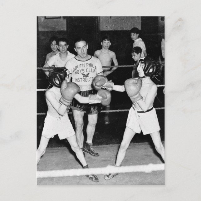 Cartão Postal South Philly Boys Club Boxing, anos 40 (Frente)