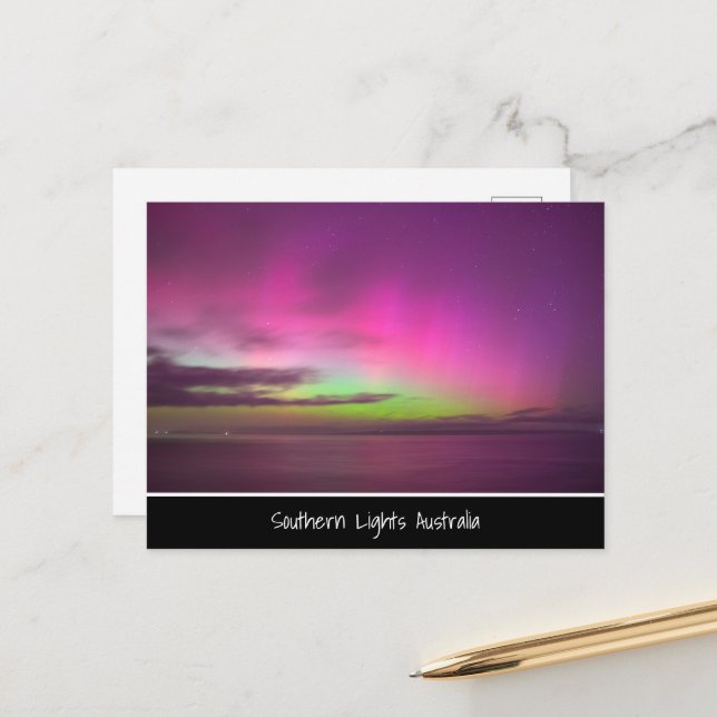 Cartão Postal Southern Lights Australia - Night Sky Photo (Frente/Verso In Situ)