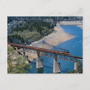 Cartão Postal Southern Pacific No. 4449 at Shasta Lake, Califór