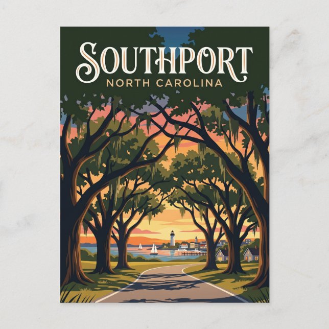 Cartão Postal Southport EUA (Frente)