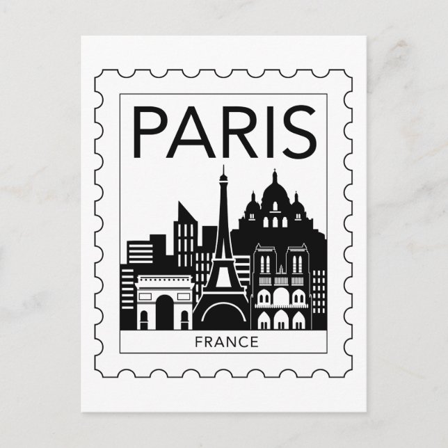 Cartão Postal Souvenir de Paris (Frente)