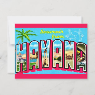 Cartão postal souvenir Havana Cuba