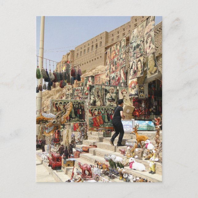 Cartão Postal Souvenirs Em Erbil, Iraque (Frente)