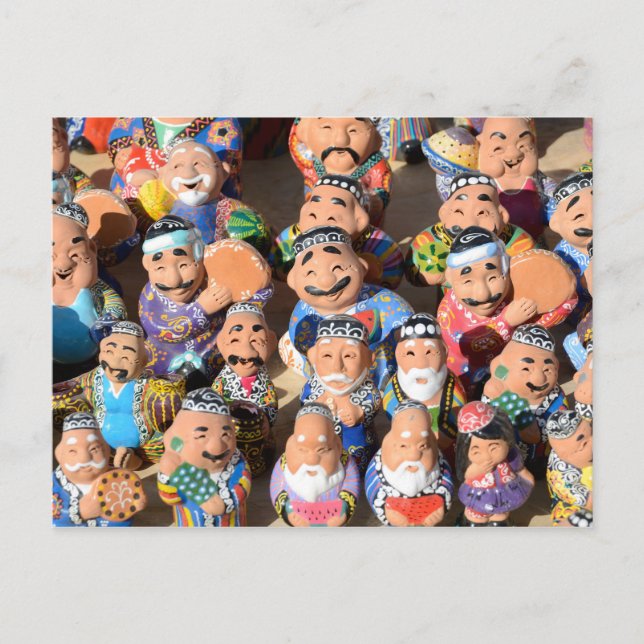 Cartão Postal Souvenirs no Uzbequistão (Frente)