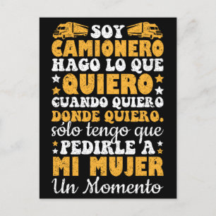 Cartão Postal Soy Camionero Hago Lo Que Quiero Cuando Quiero