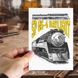 Cartão Postal SP GS-4 Luz do Dia 4449 Locomotiva a Vapor