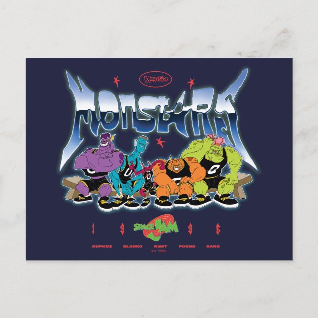 Cartão Postal SPACE JAM™ Monstars 1996 Gráfico (Frente)