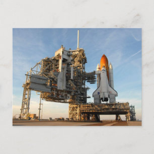 Cartão Postal Space Shuttle Atlantis (STS-122) - plataforma de l