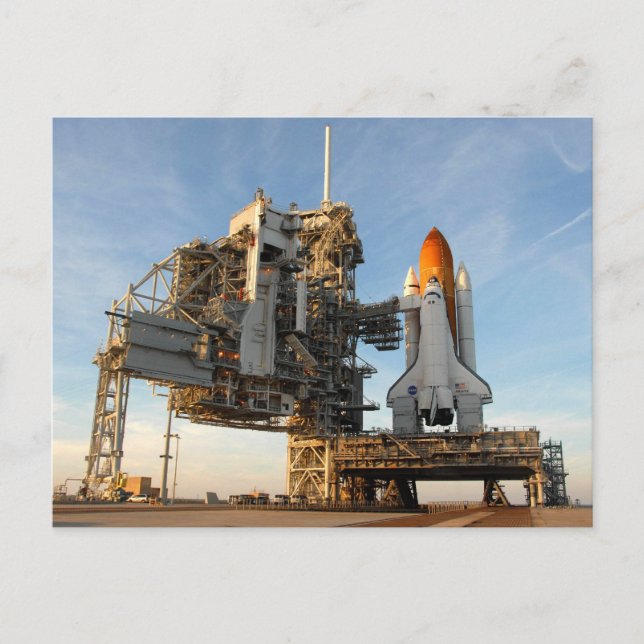 Cartão Postal Space Shuttle Atlantis (STS-122) - plataforma de l (Frente)