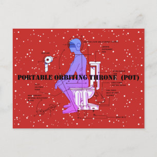 Cartão Postal SPACE TOILET by Jetpackcorps
