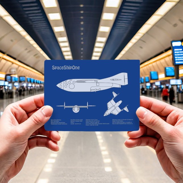 Cartão Postal SpaceShipOne - Planos de Blueprint do avião ABD (Criador carregado)