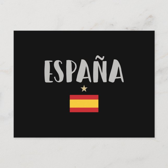 Cartão Postal Spain Soccer Football Fan Shirt Flag (Frente)