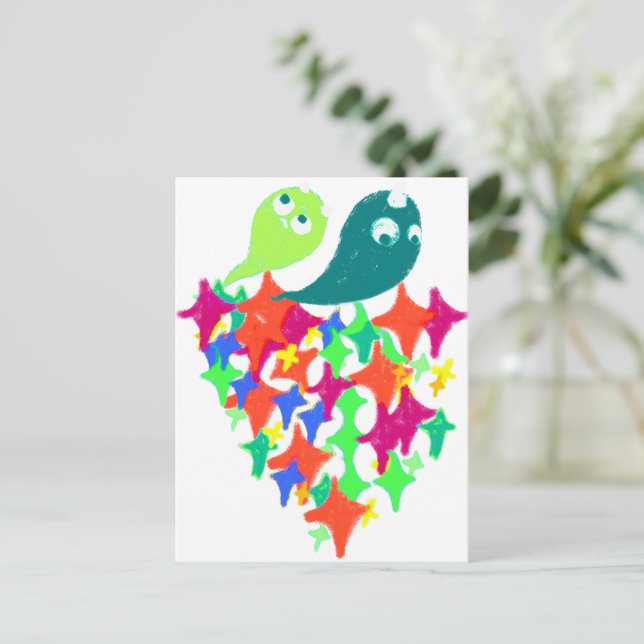 Cartão Postal Sparkling Yeti Monster (Em pé/Frente)