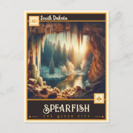 Cartão Postal Spearfish, Dakota do Sul | Vintage
