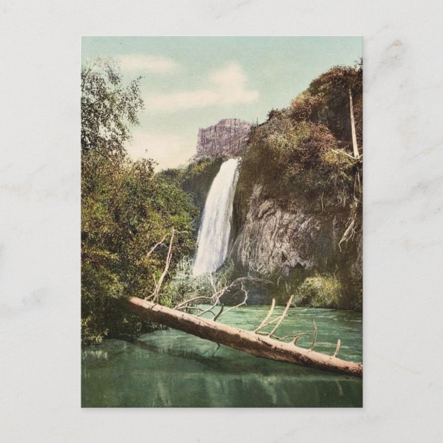 Cartão Postal Spearfish Falls, Rara Fotografia de Dakota do Sul (Frente)