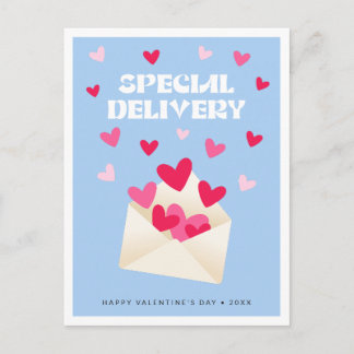 Cartão Postal Special delivery Hearts Envelope Valentine's Day