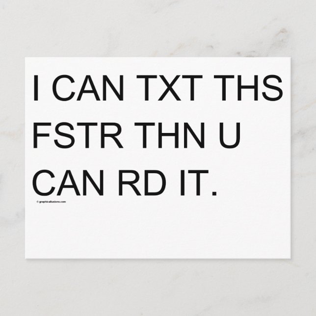 Cartão Postal Speedy Texter (Frente)