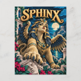 Cartão Postal Sphinx, Paper Cut Monster