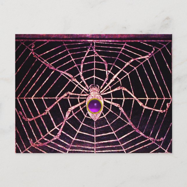 Cartão Postal SPIDER E WEB Roxo Ametist Preto (Frente)