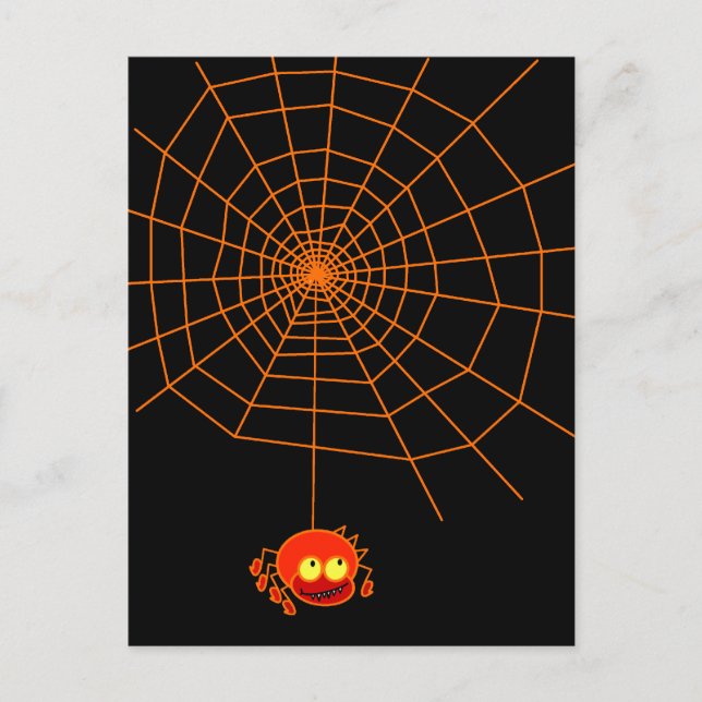 Cartão postal Spider Web Halloween (Frente)