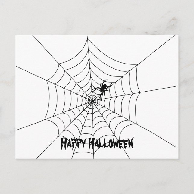 Cartão postal Spider Web Halloween (Frente)