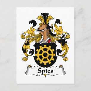 Cartão Postal Spies Family Crest