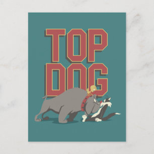 Cartão Postal Spike "Top Dog" protegendo TWEETY™ do SYLVESTER™