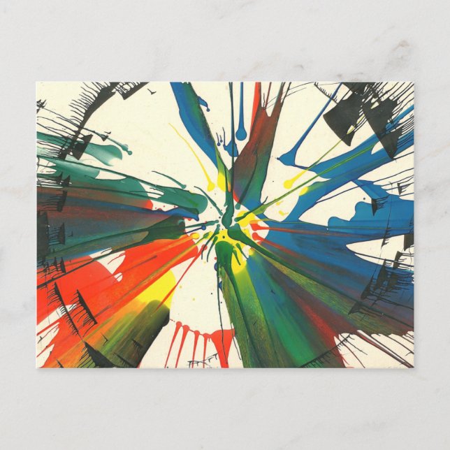 Cartão Postal Spin-Art 1974. Minha primeira obra de arte. (Frente)