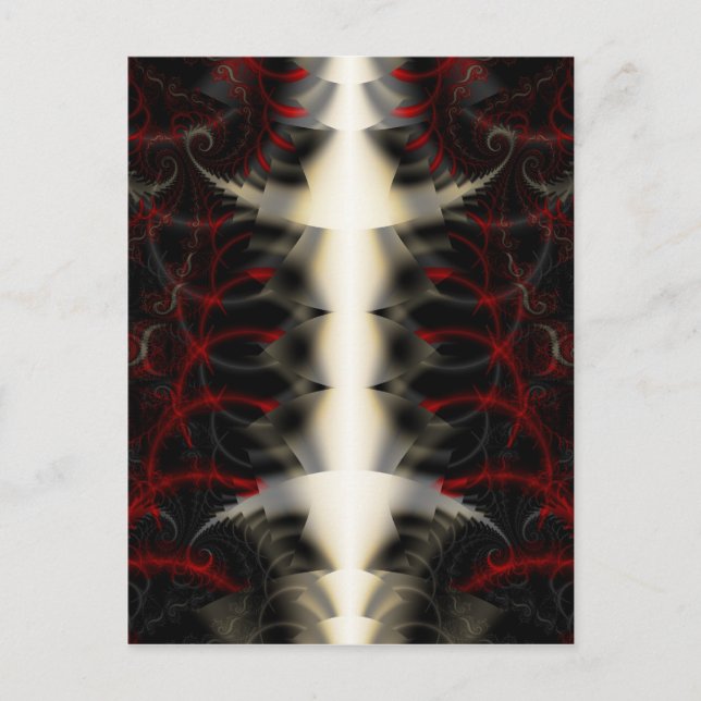 Cartão Postal Spinal Paisley Gothic Fractal Assinado Mini Impres (Frente)