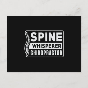 Cartão Postal Spine Whisperer Chiropractor Chiro Chiropractic