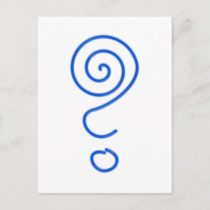 Cartão Postal Spirale Fragezeichen Spiralfragezeichen