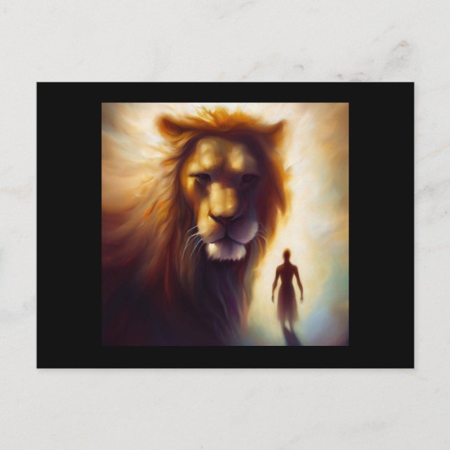 Cartão Postal Spirit Animal Lion 1 (Frente)