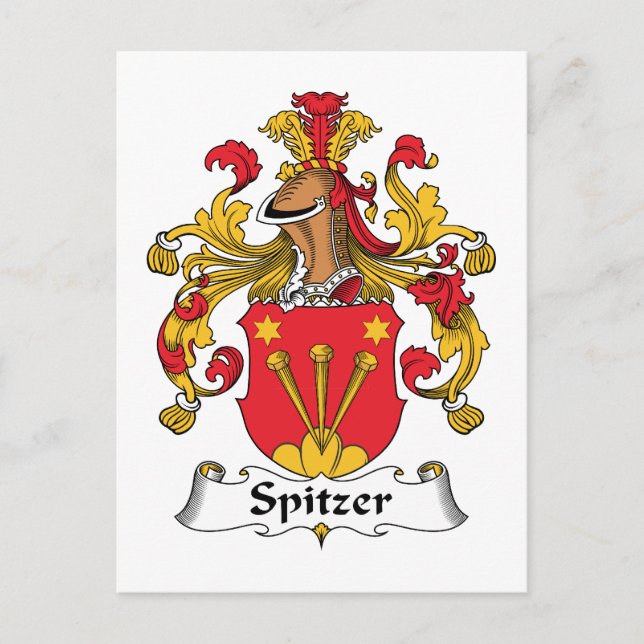 Cartão Postal Spitzer Family Crest (Frente)