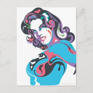 Cartão Postal Splash de Cor da Supergirl 1