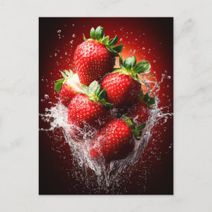 Cartão Postal Splash de Morango