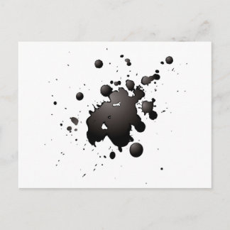 Cartão Postal splat da tinta 3d