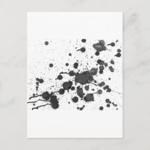 Cartão Postal Splatter de Tinta