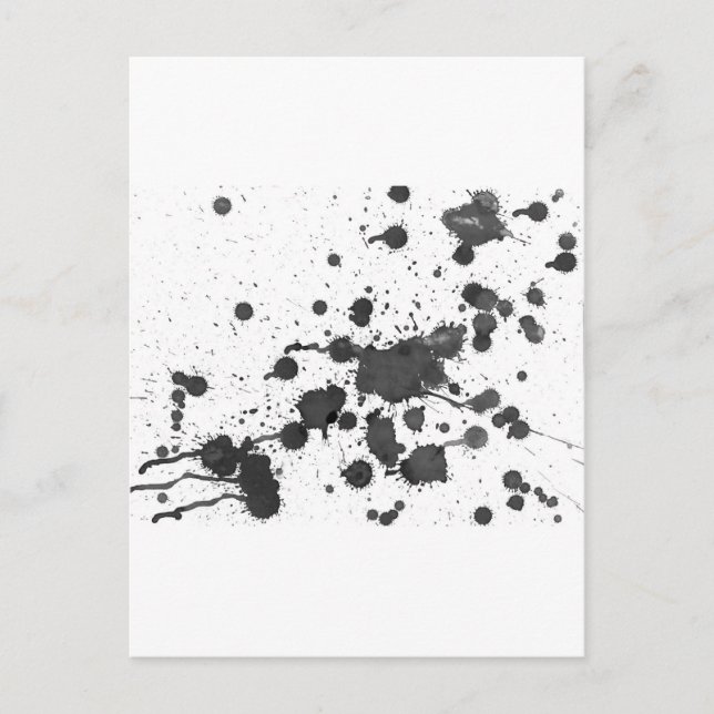 Cartão Postal Splatter de Tinta (Frente)