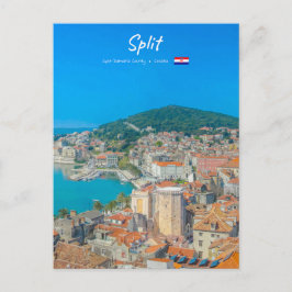 Cartão Postal Split, Croácia - Cidade Costeira